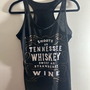 Black Graphic Tank Top